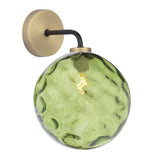 1 Light Wall Light Matt Black and Antique Brass with Mix & Match Glass Options (0183LAI0754F)