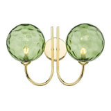 2 Light Wall Light Polished Gold with Mix & Match Glass Options (0183IJAR0935F)