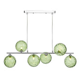 6 Light Bar Pendant Polished Chrome with Mix & Match Glass Options (0183SPI6450)