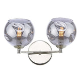 2 Light Wall Light Polished Chrome with Mix & Match Glass Options (0183IZZ0950F)