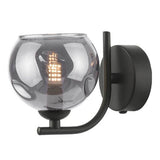 1 Light Wall Light Matt Black with Mix & Match Glass Options (0183CRA0722F)