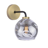 1 Light Wall Light Matt Black and Antique Brass with Mix & Match Glass Options (0183LAI0754F)