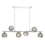 6 Light Bar Pendant Polished Chrome with Mix & Match Glass Options (0183SPI6450)