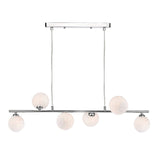 6 Light Bar Pendant Polished Chrome with Mix & Match Glass Options (0183SPI6450)