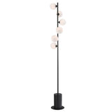 6 Light Floor Lamp Matt Black with Mix & Match Glass Options (0183SPI4922-F)