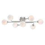7 Light Semi Flush Polished Chrome with Mix & Match Glass Options (0183REY3450F)