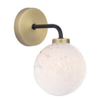 1 Light Wall Light Matt Black and Antique Brass with Mix & Match Glass Options (0183LAI0754F)
