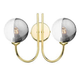 2 Light Wall Light Polished Gold with Mix & Match Glass Options (0183IJAR0935F)