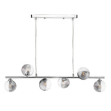 6 Light Bar Pendant Polished Chrome with Mix & Match Glass Options (0183SPI6450)