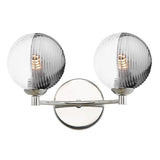 2 Light Wall Light Polished Chrome with Mix & Match Glass Options (0183IZZ0950F)