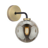 1 Light Wall Light Matt Black and Antique Brass with Mix & Match Glass Options (0183LAI0754F)