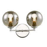 2 Light Wall Light Polished Chrome with Mix & Match Glass Options (0183IZZ0950F)