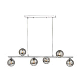 6 Light Bar Pendant Polished Chrome with Mix & Match Glass Options (0183SPI6450)