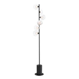 6 Light Floor Lamp Matt Black with Mix & Match Glass Options (0183SPI4922-F)
