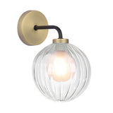 1 Light Wall Light Matt Black and Antique Brass with Mix & Match Glass Options (0183LAI0754F)
