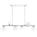 6 Light Bar Pendant Polished Chrome with Mix & Match Glass Options (0183SPI6450)