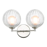 2 Light Wall Light Polished Chrome with Mix & Match Glass Options (0183IZZ0950F)