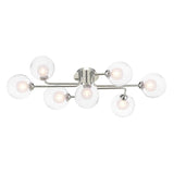 7 Light Semi Flush Polished Chrome with Mix & Match Glass Options (0183REY3450F)