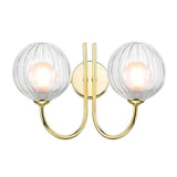2 Light Wall Light Polished Gold with Mix & Match Glass Options (0183IJAR0935F)