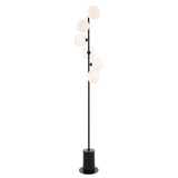 6 Light Floor Lamp Matt Black with Mix & Match Glass Options (0183SPI4922-F)