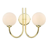 2 Light Wall Light Polished Gold with Mix & Match Glass Options (0183IJAR0935F)