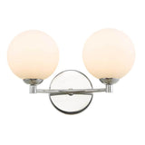2 Light Wall Light Polished Chrome with Mix & Match Glass Options (0183IZZ0950F)