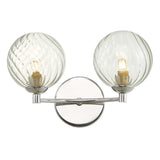 2 Light Wall Light Polished Chrome with Mix & Match Glass Options (0183IZZ0950F)