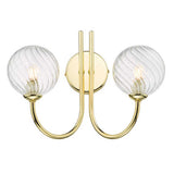 2 Light Wall Light Polished Gold with Mix & Match Glass Options (0183IJAR0935F)