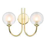 2 Light Wall Light Polished Gold with Mix & Match Glass Options (0183IJAR0935F)