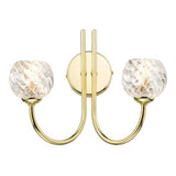 2 Light Wall Light Polished Gold with Mix & Match Glass Options (0183IJAR0935F)