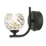 1 Light Wall Light Matt Black with Mix & Match Glass Options (0183CRA0722F)