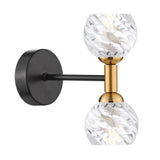 2 Light Wall Light Matt Black and Bronze with Mix & Match Glass Options (0183TAK0954F)
