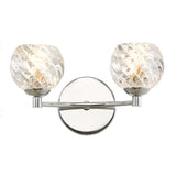 2 Light Wall Light Polished Chrome with Mix & Match Glass Options (0183IZZ0950F)