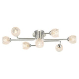 7 Light Semi Flush Polished Chrome with Mix & Match Glass Options (0183REY3450F)