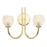 2 Light Wall Light Polished Gold with Mix & Match Glass Options (0183IJAR0935F)