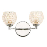 2 Light Wall Light Polished Chrome with Mix & Match Glass Options (0183IZZ0950F)