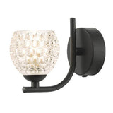 1 Light Wall Light Matt Black with Mix & Match Glass Options (0183CRA0722F)