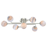 7 Light Semi Flush Polished Chrome with Mix & Match Glass Options (0183REY3450F)