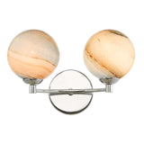2 Light Wall Light Polished Chrome with Mix & Match Glass Options (0183IZZ0950F)