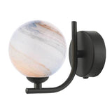 1 Light Wall Light Matt Black with Mix & Match Glass Options (0183CRA0722F)