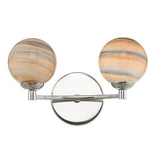 2 Light Wall Light Polished Chrome with Mix & Match Glass Options (0183IZZ0950F)