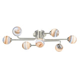 7 Light Semi Flush Polished Chrome with Mix & Match Glass Options (0183REY3450F)
