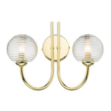 2 Light Wall Light Polished Gold with Mix & Match Glass Options (0183IJAR0935F)