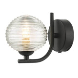 1 Light Wall Light Matt Black with Mix & Match Glass Options (0183CRA0722F)