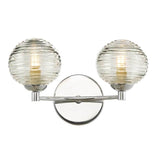 2 Light Wall Light Polished Chrome with Mix & Match Glass Options (0183IZZ0950F)