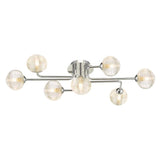 7 Light Semi Flush Polished Chrome with Mix & Match Glass Options (0183REY3450F)
