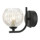 1 Light Wall Light Matt Black with Mix & Match Glass Options (0183CRA0722F)