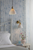 1 Light Pendant Natural Brass and White Domed Ceramic Shade (0183HAD014009)