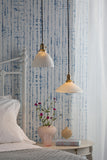 1 Light Pendant Natural Brass and White Shallow Ceramic Shade (0183HAD014010)