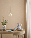 1 Light Pendant Natural Brass and Scalloped Bell Glass Shade (0183HAD014011)
